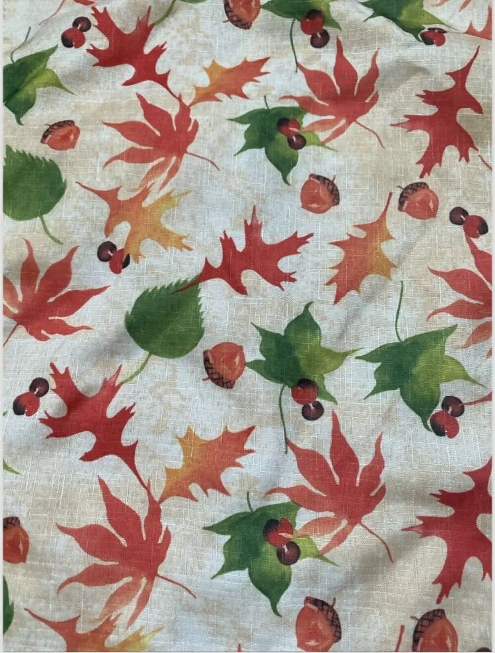 Set of 6 Vintage Autumn Fall Leaves Acorns 12